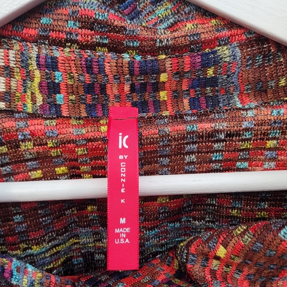 IC by Connie K Buttoned Cowl Neck Long Jacket Retro Cardigan Medium - Picture 5 of 9